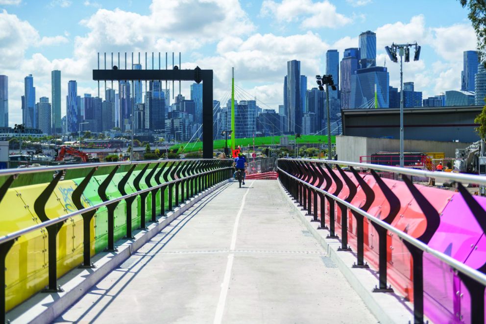 Footscray Road shared user path over Moonee Ponds Creek