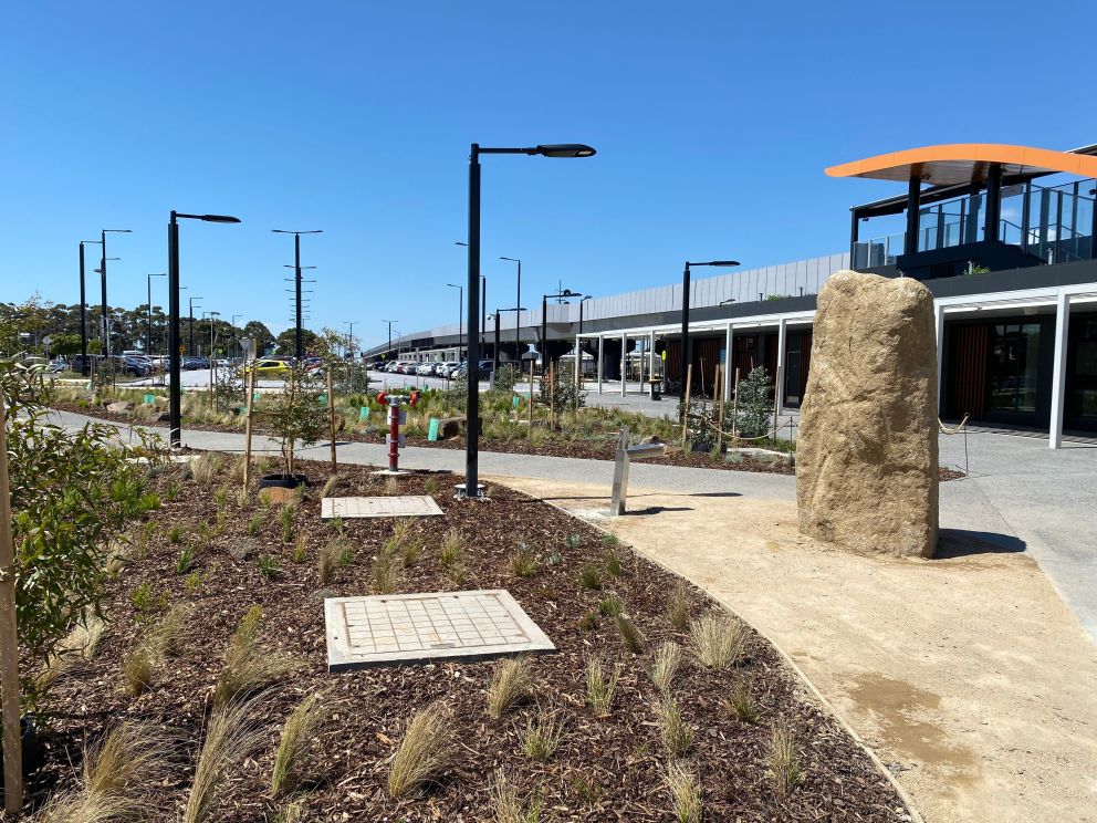 Deer Park Station rock monument