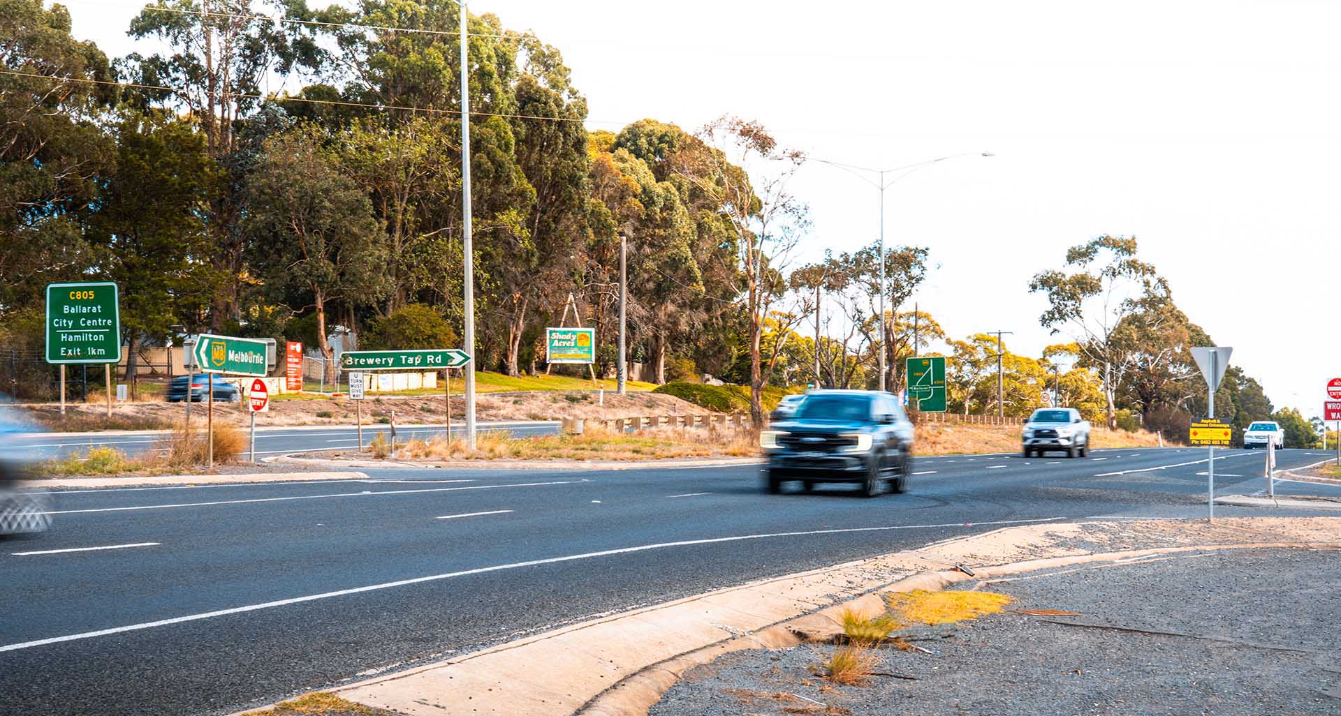 Western Freeway and Brewery Tap Road Intersection