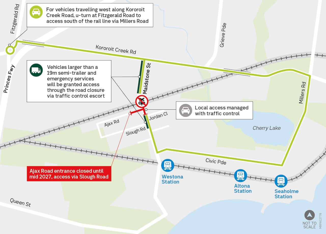 Maidstone Street detour map