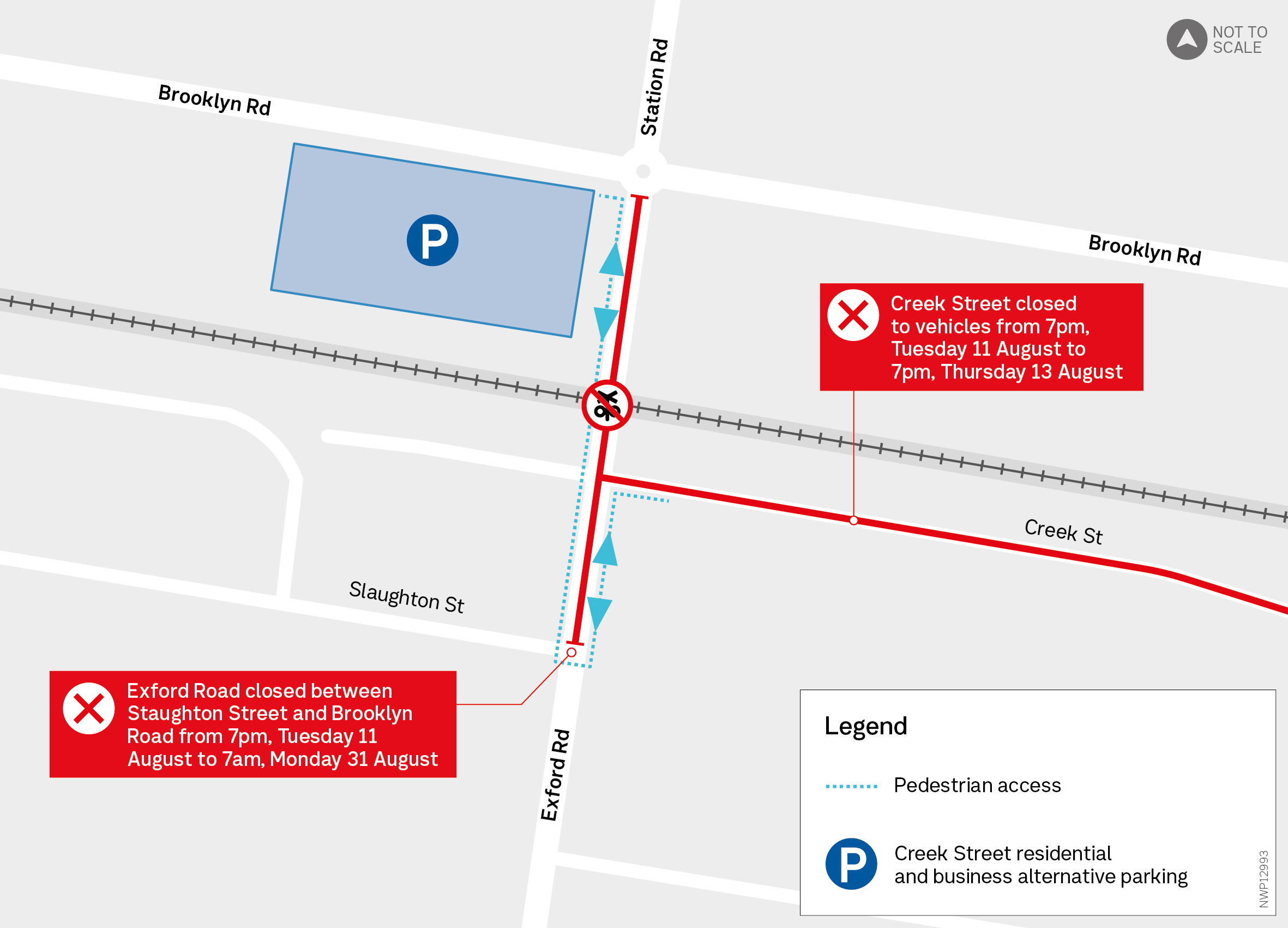 Full closure of Creek Street
