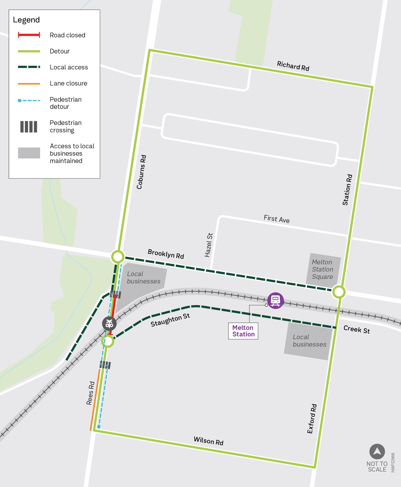 Coburns Road closure map
