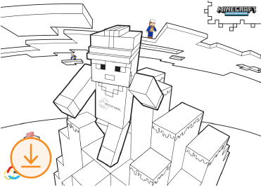 Minecraft colouring in