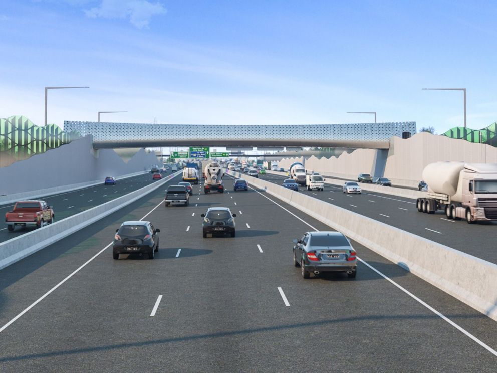 A render of the Rosala Avenue pedestrian bridge.