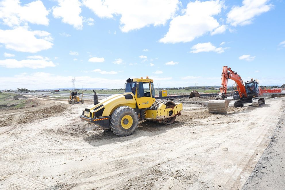 O'Herns Road Upgrade - construction progress image on stage 2, Nov 2020