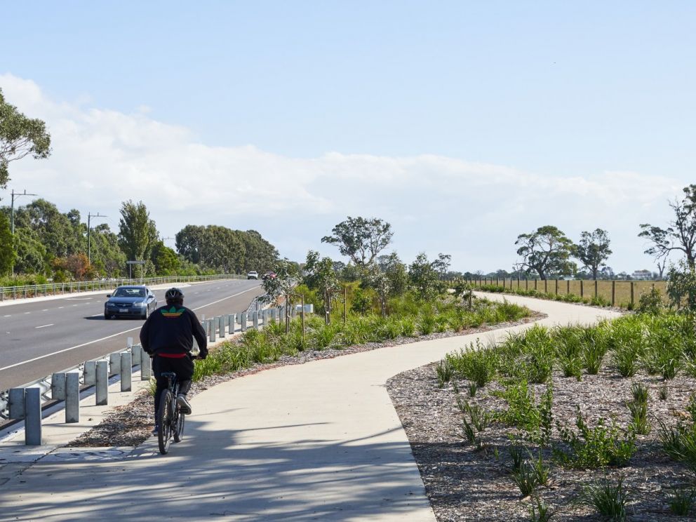 Thompsons Road Upgrade - bike path April 2020