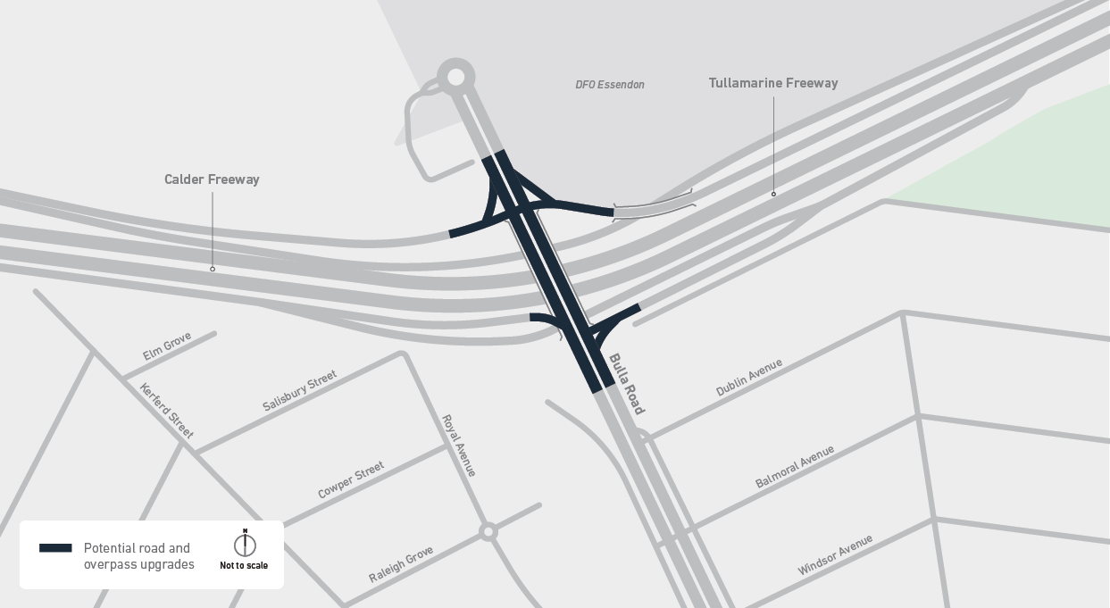 Bulla Road Interchange Project overview map