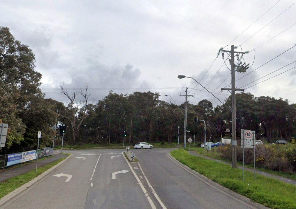 Yan Yean Ironbark Road intersection - Existing