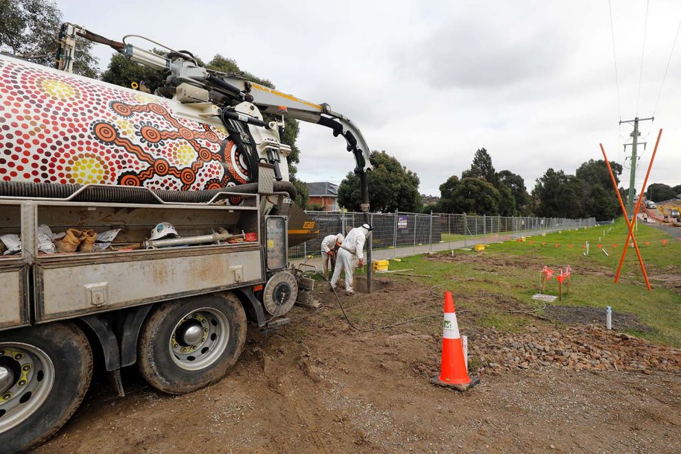 Non Destructive Digging technique used to locate underground utility services