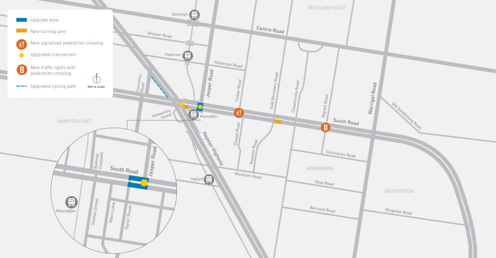 South Rd upgrade map