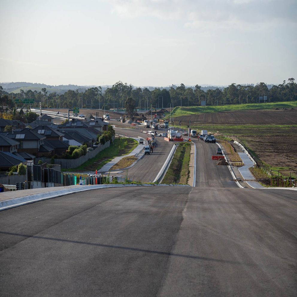 Monash Freeway - construction progress May 2022