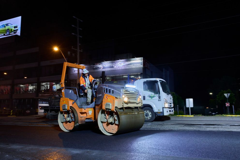 South Road and Nepean Highway construction image December 2021