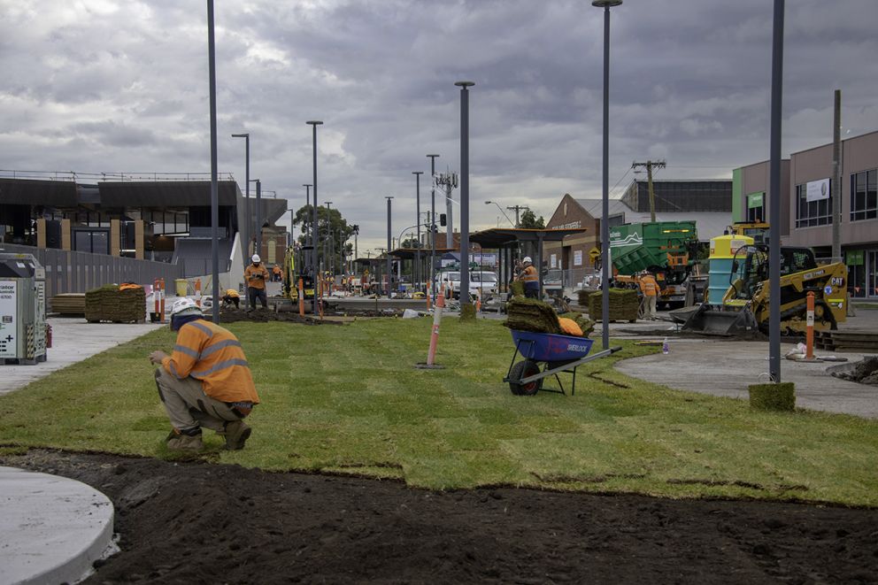 May - Turf and pathways were completed in Hartington Street