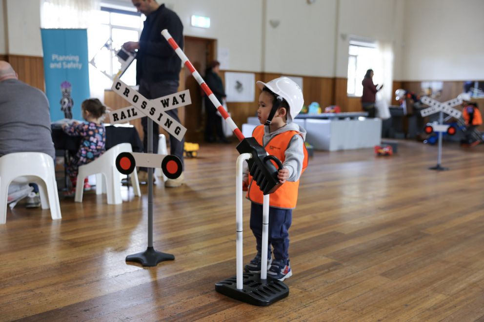 Our new friends got to learn how we remove level crossings