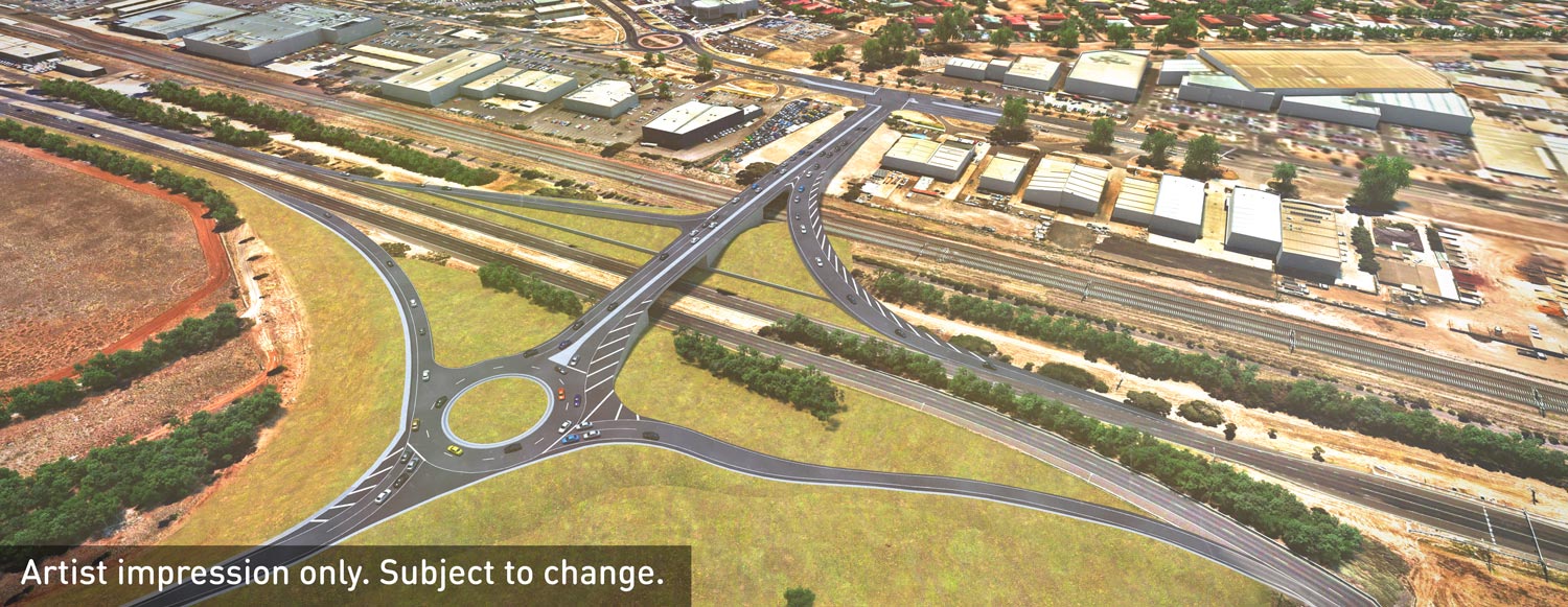 Design A: a new road bridge connecting Old Geelong Road to the Princes Highway is the preferred design.