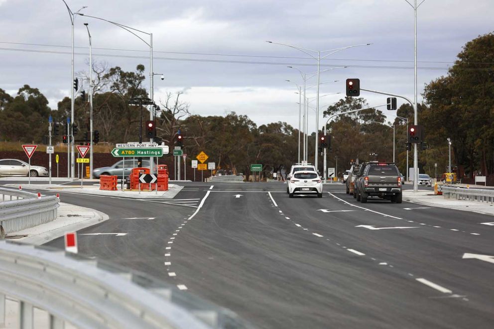 A view of the upgraded Ballarto Road intersection