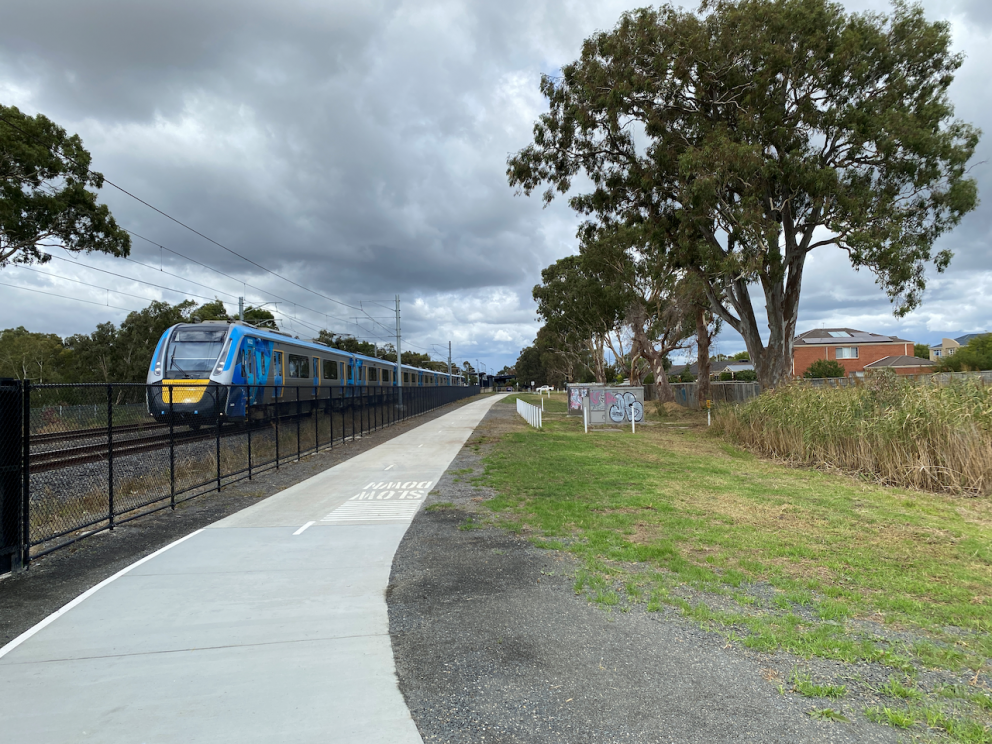 Shared user path on the Cranbourne Line 