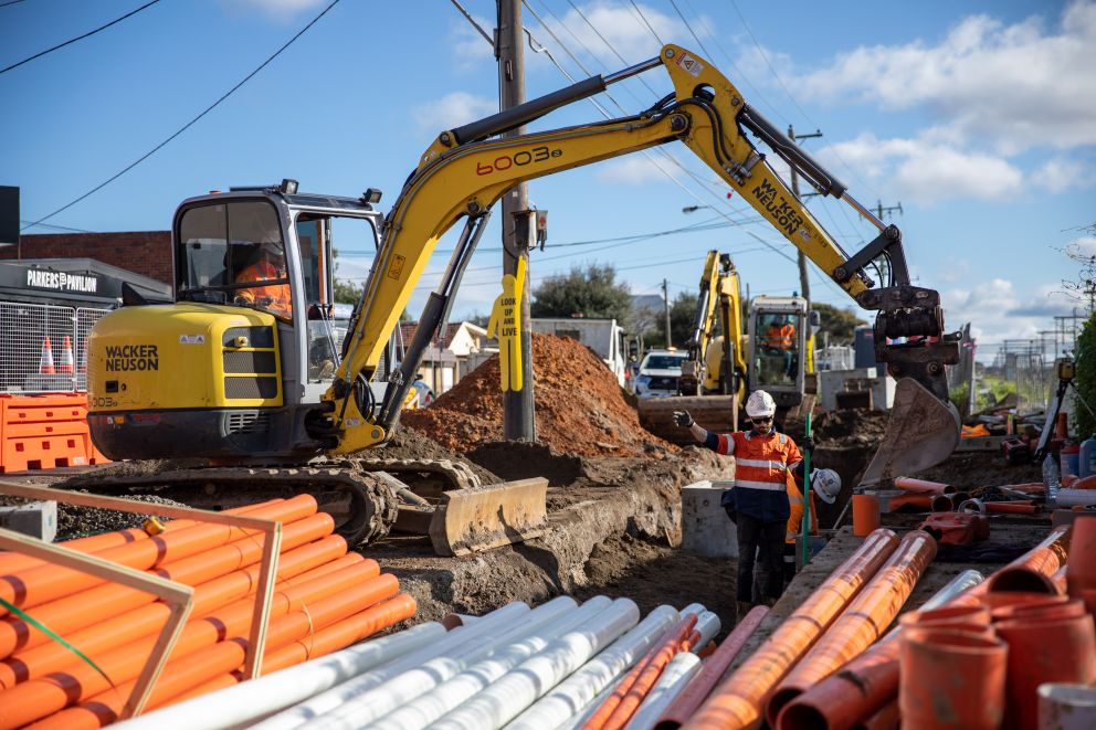 Service relocation works power ahead in Parkdale.