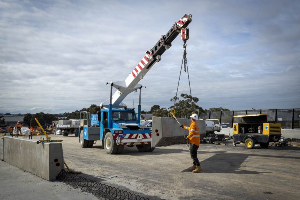 Pound Road West Upgrade construction -  September 2022