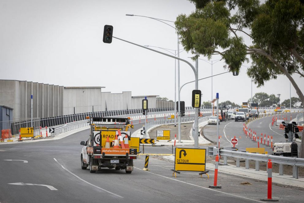 Pound Road West Upgrade construction - March 2023