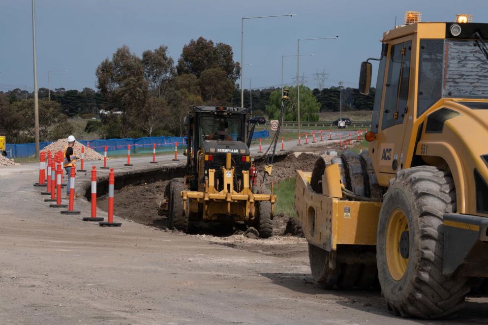 Donnybrook Road-Mitchell Street Improvement Project progress photo from September 2023