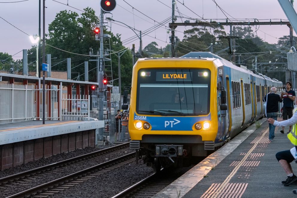 The last train out of the old Croydon Station