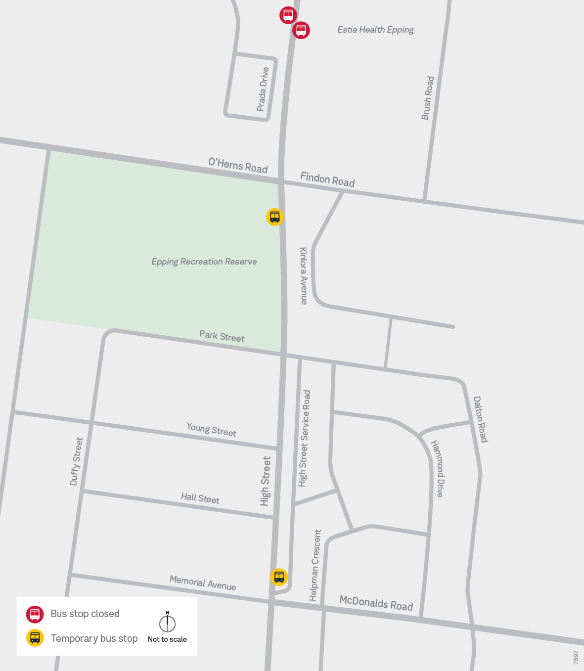 Epping Aged Care Bus Stop Changes Map
