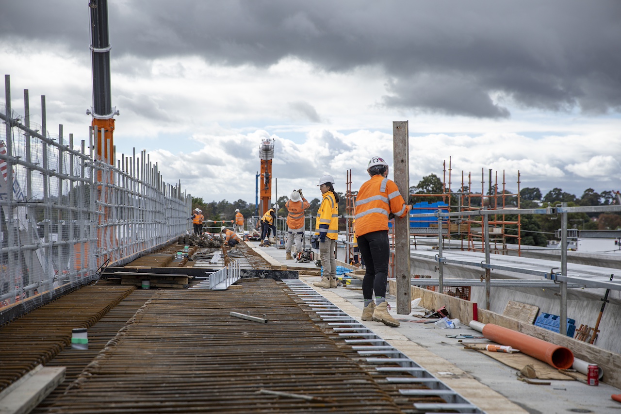 Works continue on the Coolstore Road rail bridge