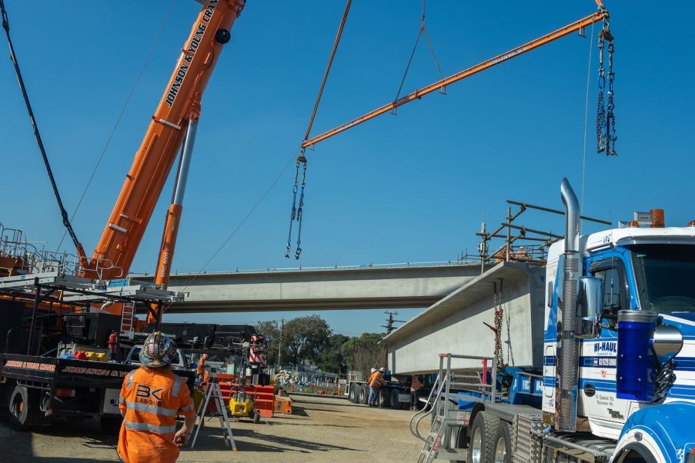 Our 750 tonne crane doing the heavy lifting