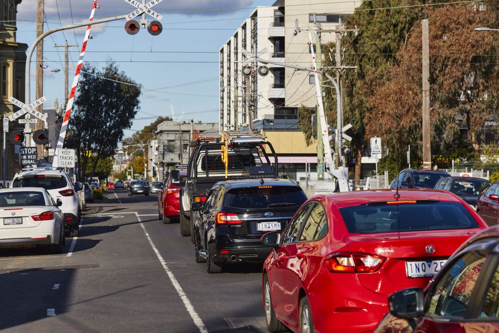 Albert Street, Brunswick level crossing