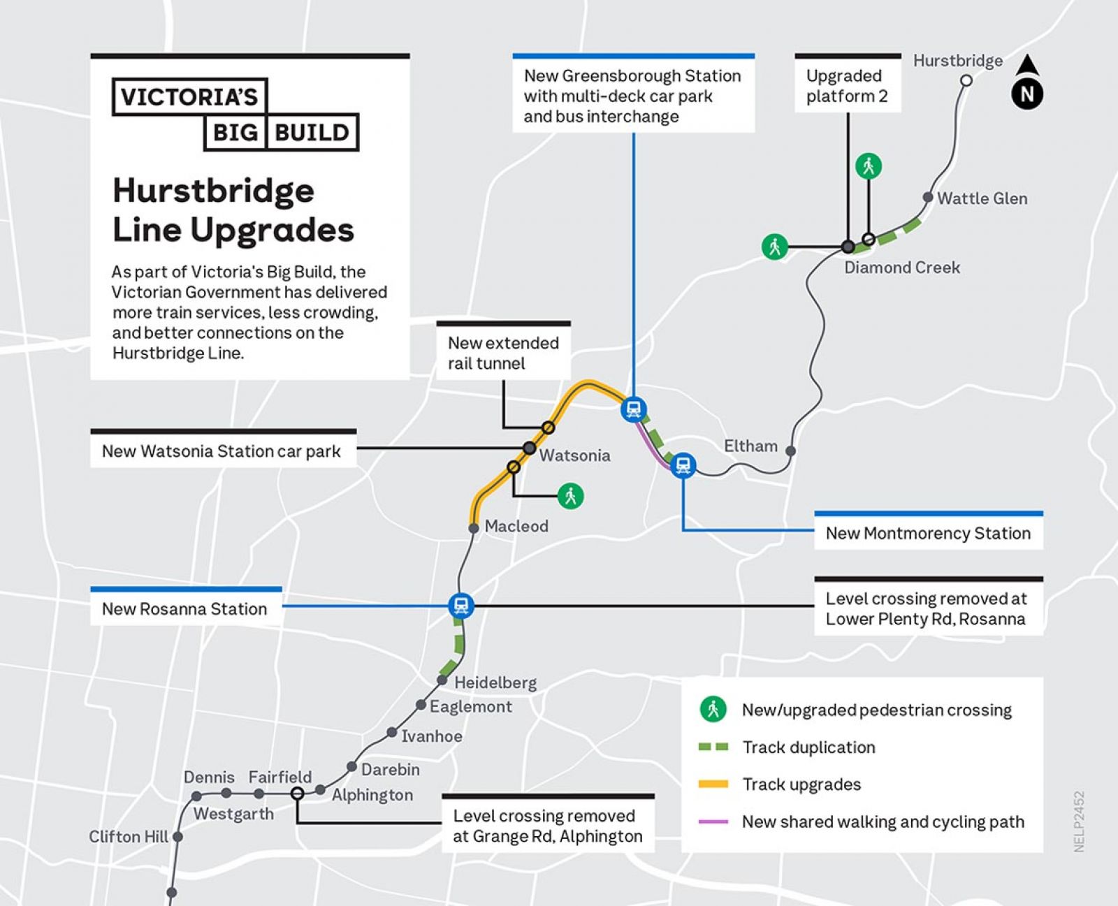 Upgrading the Hurstbridge Line Map B