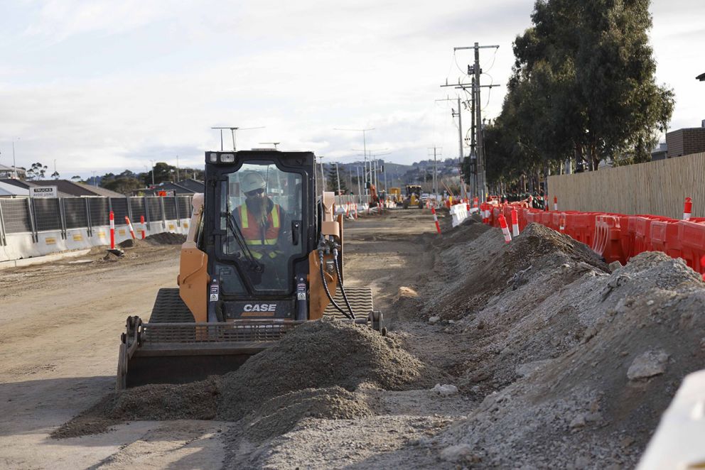 August 2024- Earthworks in progress to build the new lanes on McGregor Road