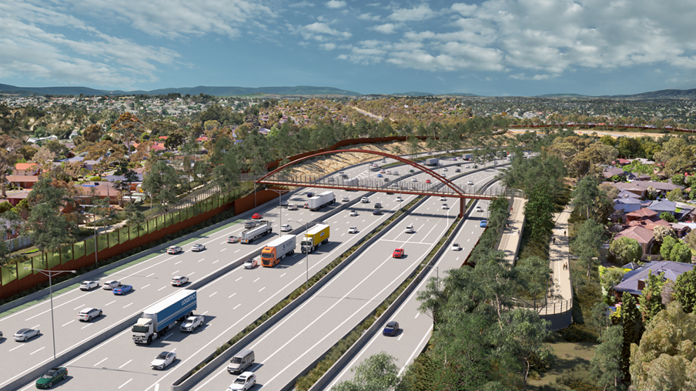 Macorna Street walking and cycling bridge, Watsonia North 