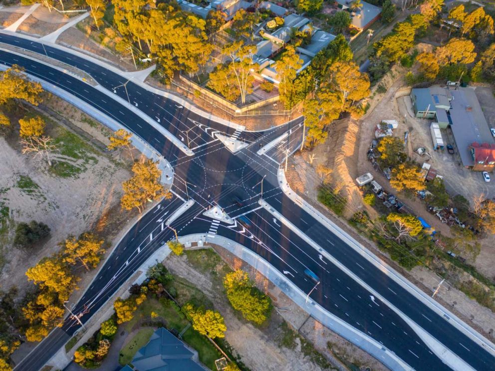 Yan Yean Road Stage 1 completed imagery