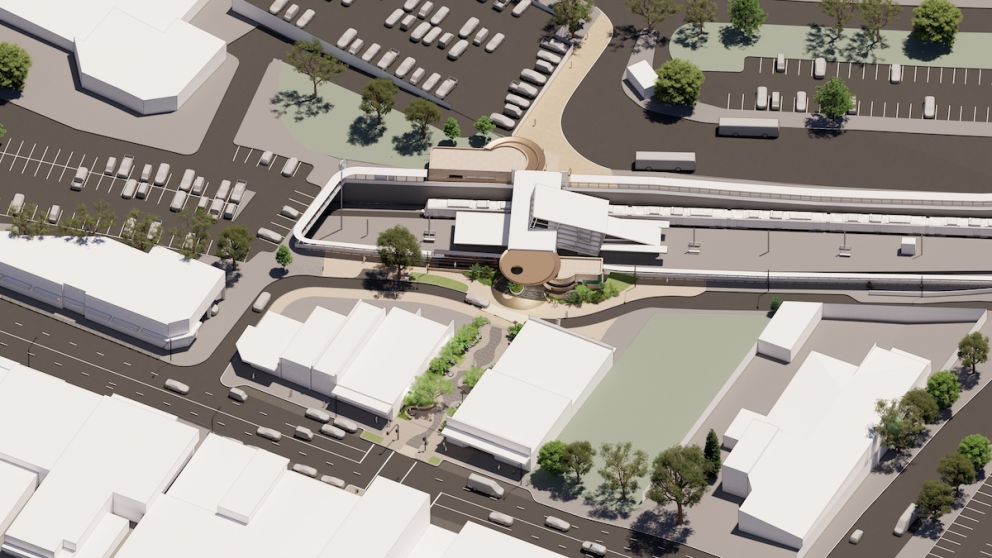 Boronia Station Upgrade – aerial view