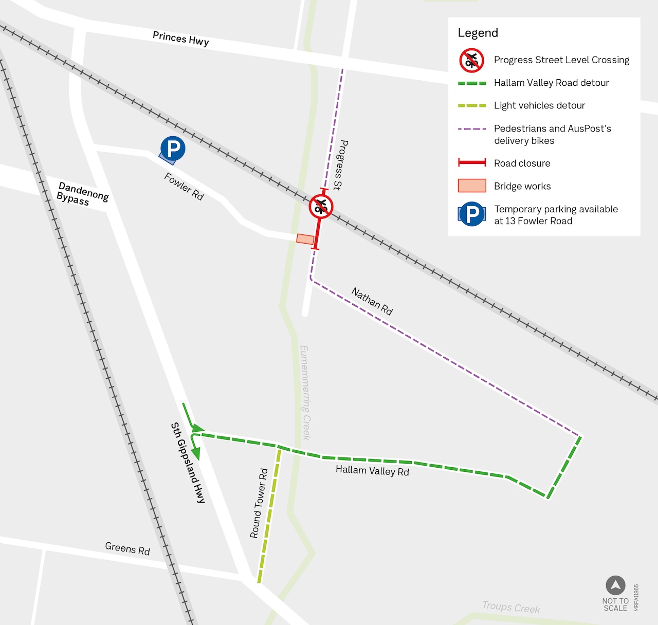 Business precinct detour during Progress Street closure