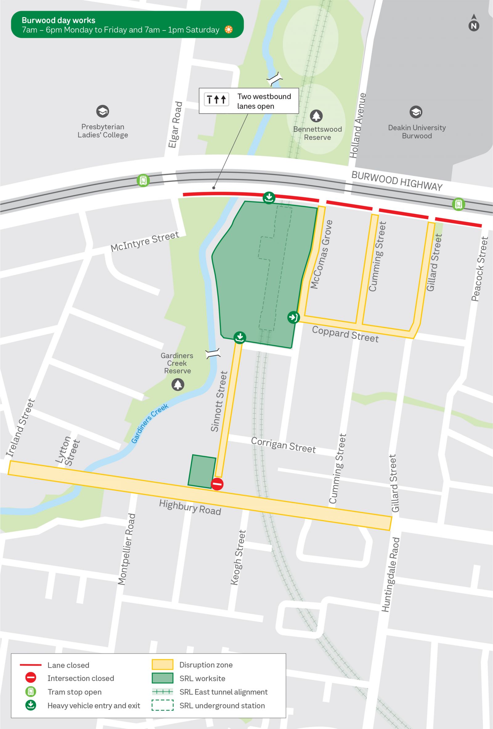 Day works happening in Burwood during June