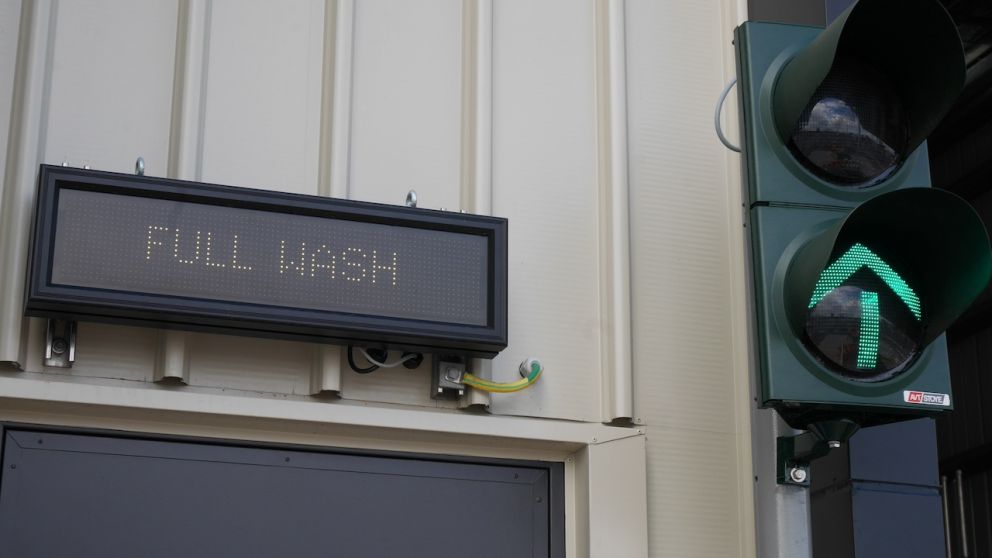 The new train wash facility signalling