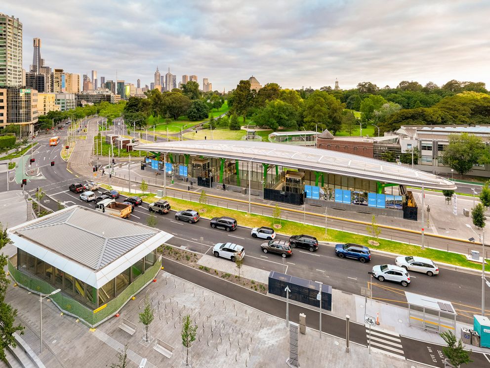 Anzac Station train and tram interchange