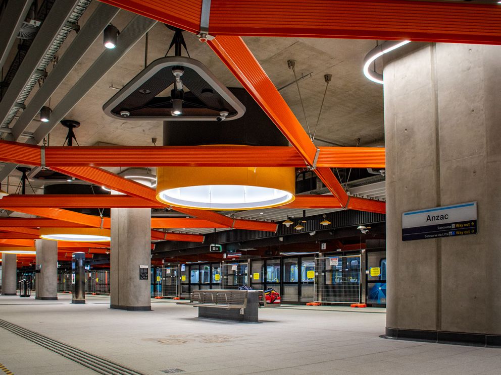 Anzac Station platforms