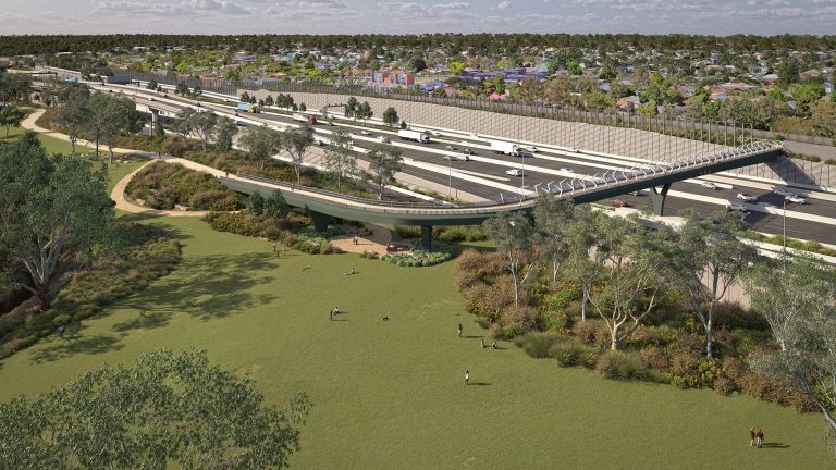 Artist’s impression of Eram Park and bridge, Box Hill North