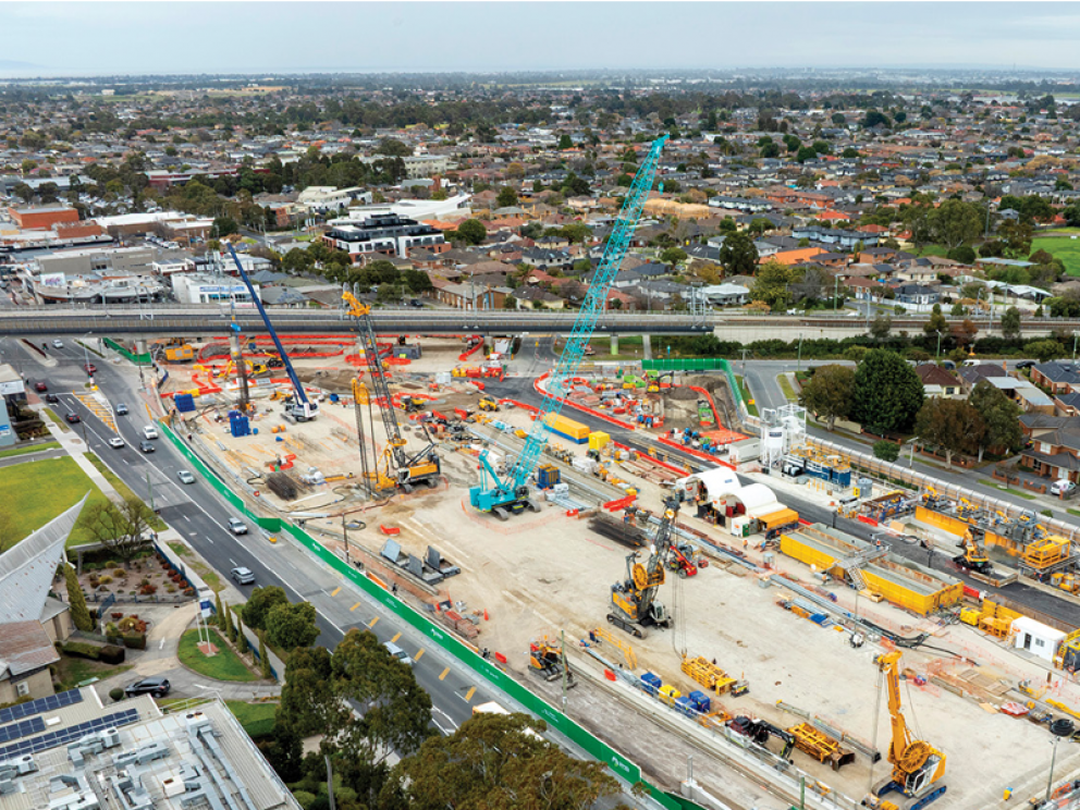 Image shows bird eye view of Clayton site