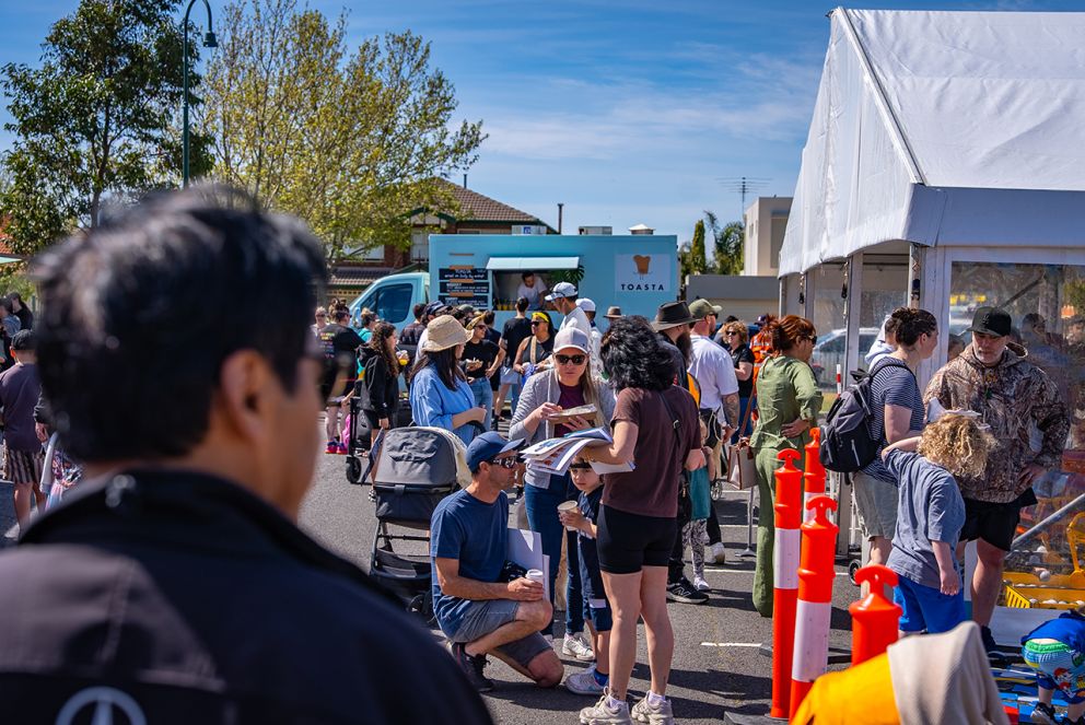 The crowds enjoyed kids activities and trader stalls