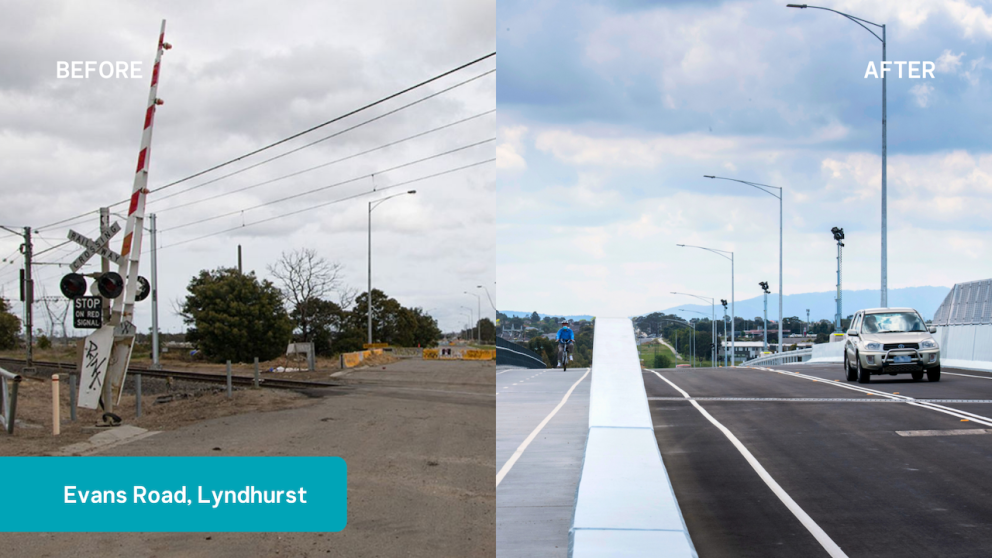 Evans Road, Lyndhurst before and after
