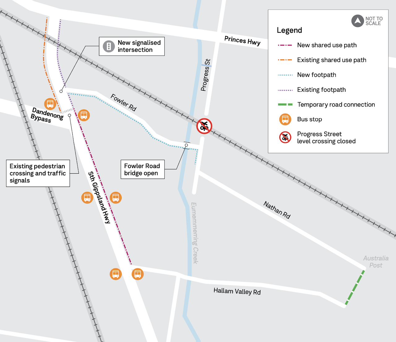 New shared path way-finder map