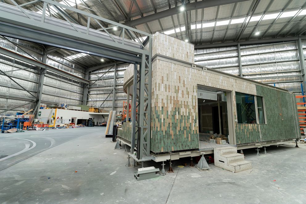 The prefabrication of buildings for the new Mordialloc Station will save time and minimise disruption