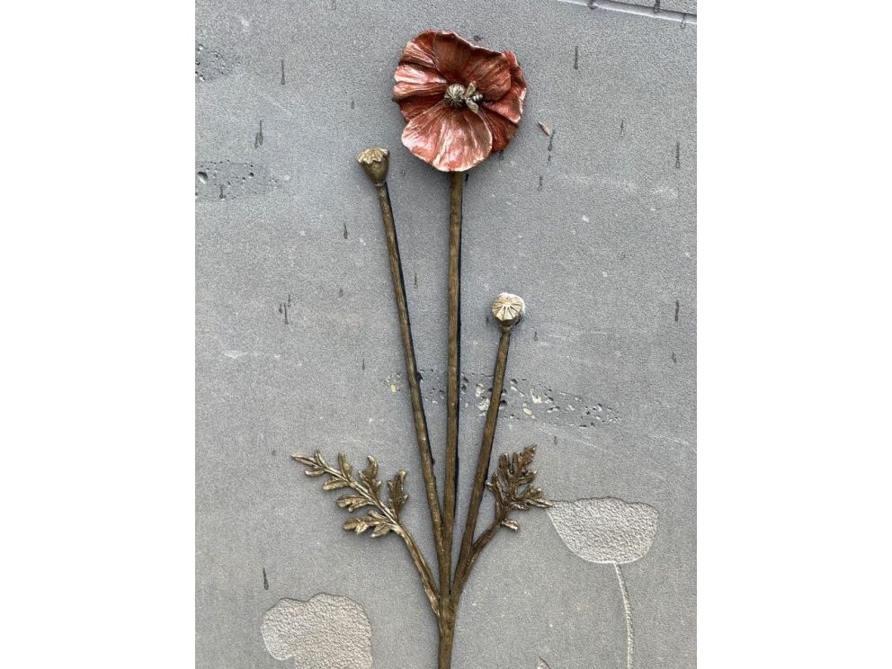 Poppy artwork at Anzac Station