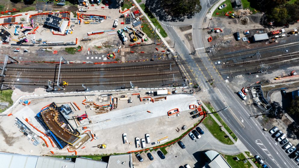A new pedestrian and cycling bridge over the rail line at Champion Road will keep the community connected