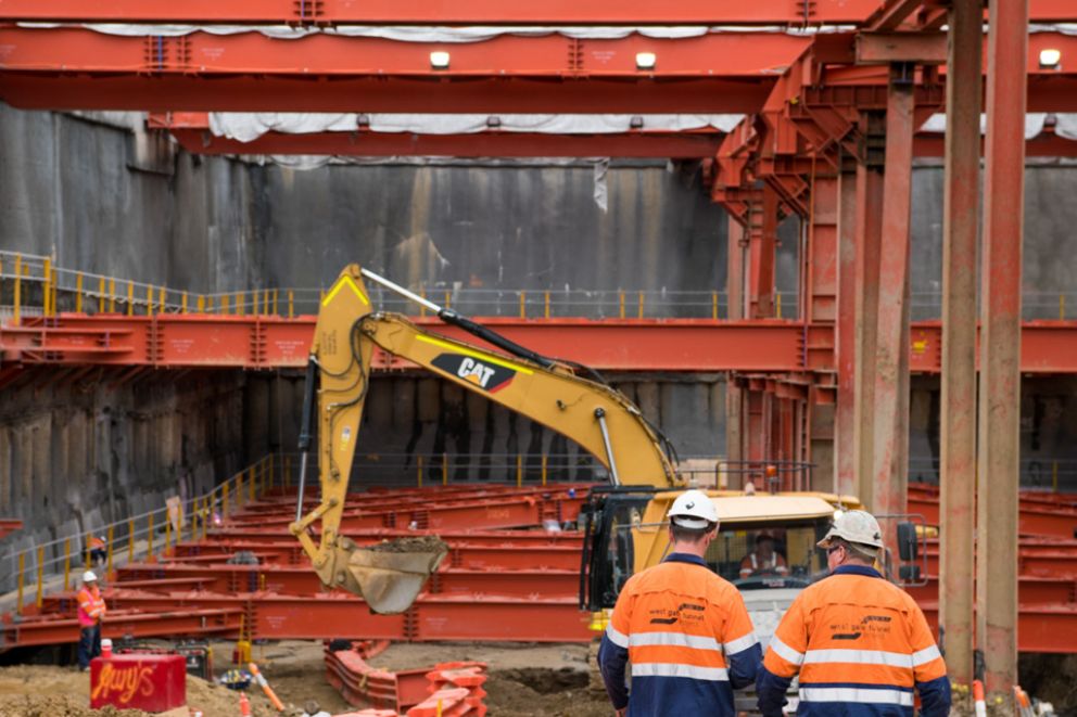 The TBM’s will be lowered down by a gantry crane, to commence drilling.