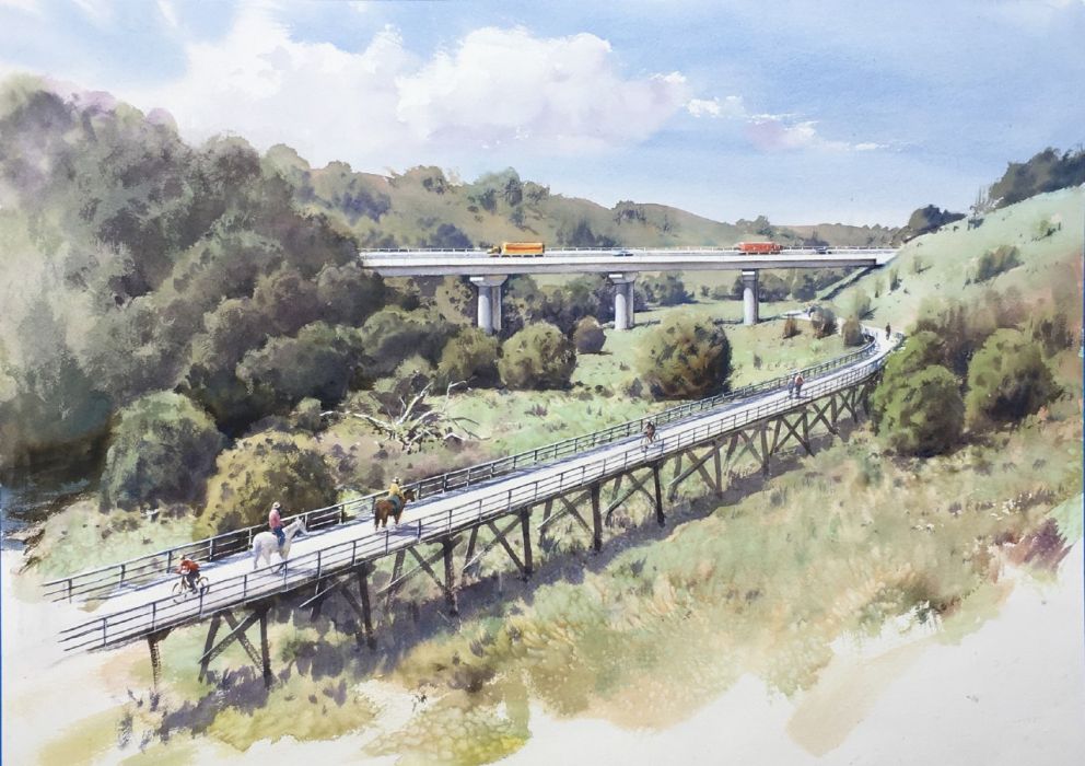 Artists impression of the new Black Spur alignment